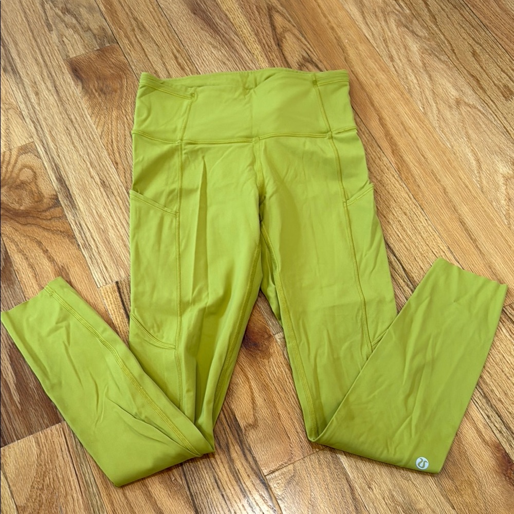 Lululemon Lime Green High-Waisted Leggings size 4